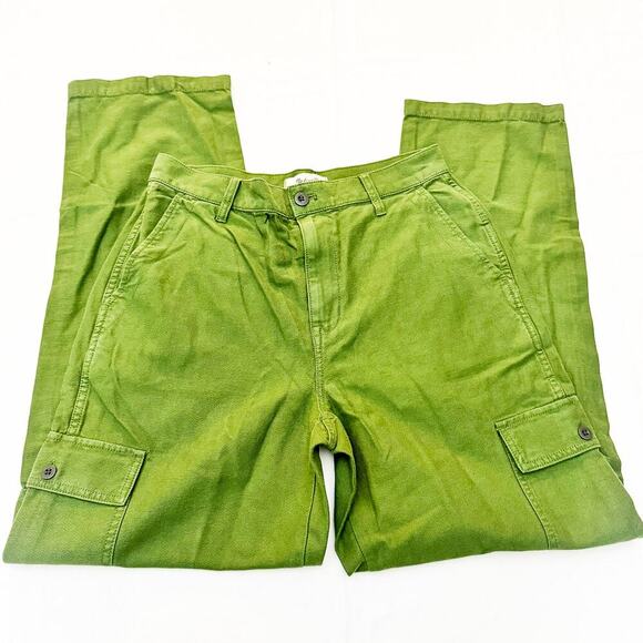 Madewell Green Straight Leg Cargo Utility Pants NK787 Size 28 NWT - Picture 4 of 9